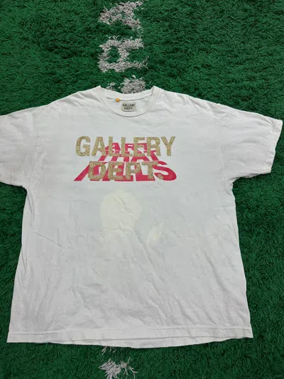 Pre-owned Gallery Dept. Tee Cream Atk Gold In White