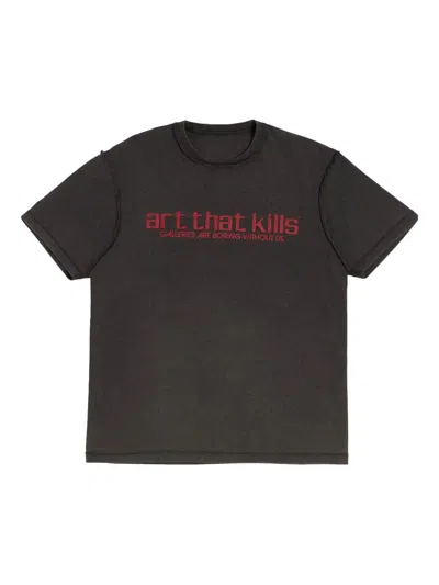 Gallery Dept. Text-print Reversible T-shirt In Black