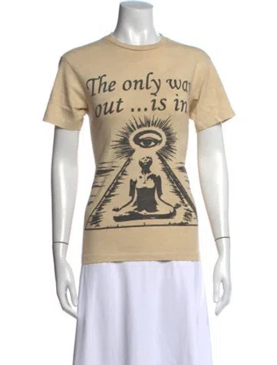 Pre-owned Gallery Dept. 'the Only Way Out... Is In?' Graphic Print In Neutral
