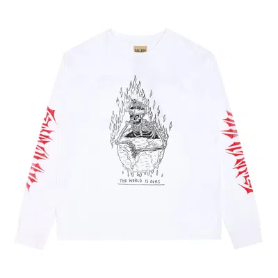 Pre-owned Gallery Dept. The World Is Ours Long-sleeve 'clean White' | Men's Size Xl