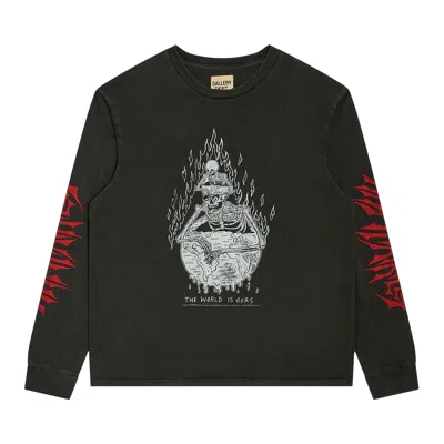 Pre-owned Gallery Dept. The World Is Ours Long-sleeve 'vintage Black' | Men's Size M