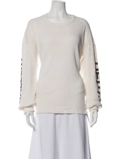 Pre-owned Gallery Dept. Thermal Graphic Print T-shirt In Neutrals