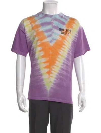 Pre-owned Gallery Dept. Tie Dye Logo Tie-dye Print T-shirt In Purple