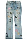 Gallery Dept. Time La Flare Patchwork Flared-leg Jeans In Blue