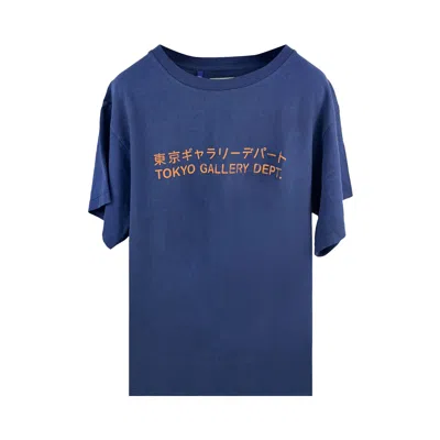 Pre-owned Gallery Dept. Tokyo Print T-shirt 'navy' | Blue | Men's Size Xl
