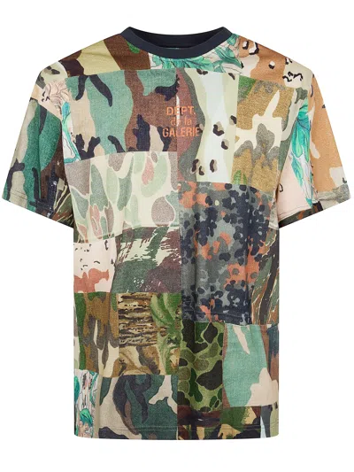 GALLERY DEPT. T-SHIRT PATCHWORK CAMO "MIXED CAMO",TOP012 PRINTED PATCHWORK CAMO