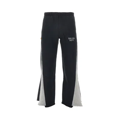 Gallery Dept. Flared Logo-print Cotton-jersey Sweatpants In Blue
