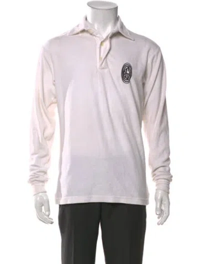 Pre-owned Gallery Dept. Velour Chateau Josue Collar Polo Shirt In Neutrals