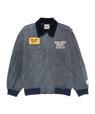 Gallery Dept. Velvet-collar Mechanic Jacket In Gray
