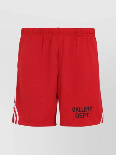 Gallery Dept. Venice Court Athletic Shorts With Side Stripes In Red