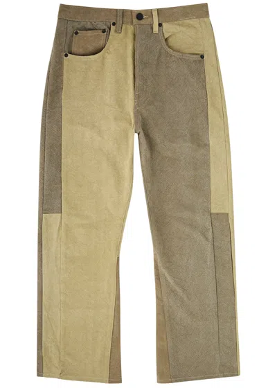 Gallery Dept. Ventura Colour-block Straight-leg Jeans In Green