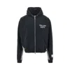 Gallery Dept. Versized Full-zip Sweatshirt In Black
