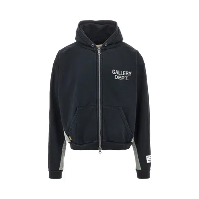 Gallery Dept. Versized Full-zip Sweatshirt In Black