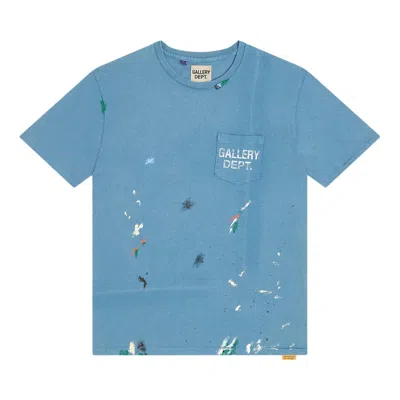 Pre-owned Gallery Dept. Vintage Logo Painted Tee 'dusty Blue' | Men's Size Xl