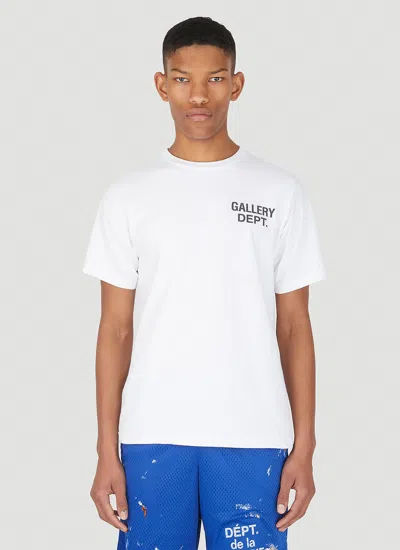 Gallery Dept. Gallery Dept Mens White Souvenir Logo-print Cotton-jersey T-shirt