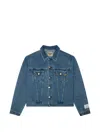 Gallery Dept. Denim Solid Shirt Collar Jacket In Blue