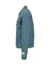 Gallery Dept. Washed Denim Jacket With Button Closure In Washed Denim