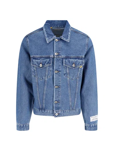 Gallery Dept. Washed Denim Jacket With Distressed Finish In Blue
