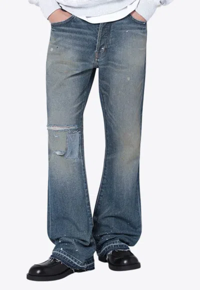 Gallery Dept. Washed Straight-leg Jeans In Blue