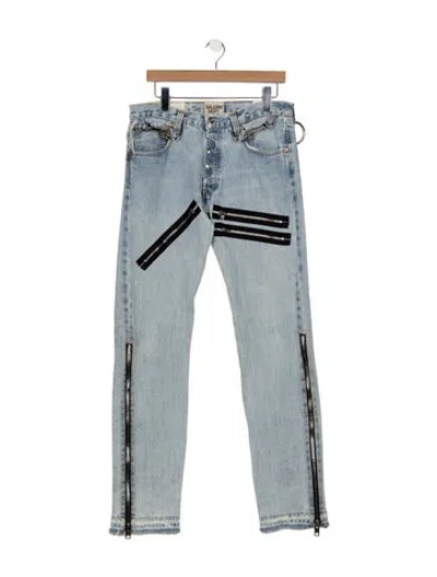 Pre-owned Gallery Dept. Weapon World Straight-leg Jeans In Blue