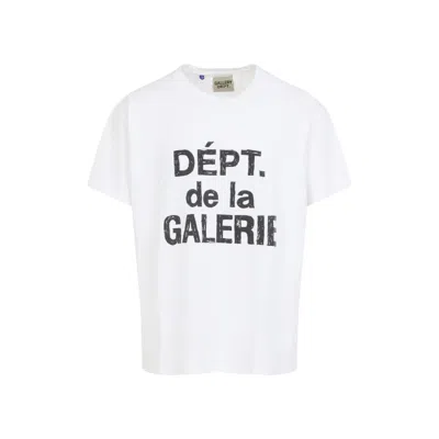 GALLERY DEPT. WHITE CREWNECK PRINTED T-SHIRT