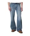 Gallery Dept. Medium Blue Washed-effect Jeans In Animal Print