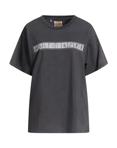 Gallery Dept. Woman T-shirt Charcoal Size Xl Cotton In Gray