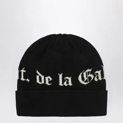 Gallery Dept. Wool Beanie With Logo Intarsia In Black