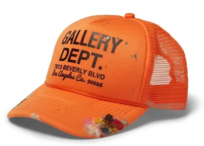 Pre-owned Gallery Dept. Workshop Trucker Hat In Orange