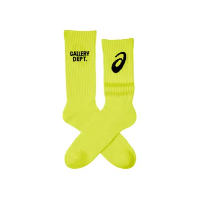 Pre-owned Gallery Dept. X Asics Socks 'safety Yellow' | Men's Size Onesize