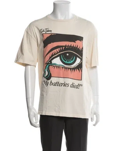 Pre-owned Gallery Dept. X Doc Johnson 'my Batteries Died' Graphic Print T-shirt In Neutral