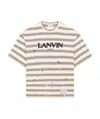 Gallery Dept. X Lanvin Multicolor Striped T-shirt With Round Neck In White
