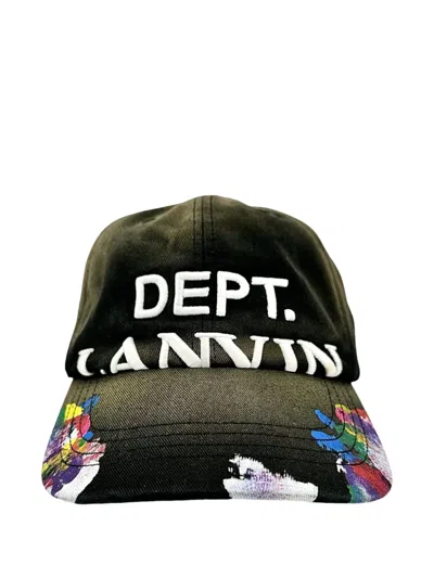 Gallery Dept. X Lanvin Paint Splatter Strapback Hat In Black