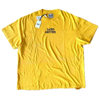 Pre-owned Gallery Dept. Yellow Upside Down Logo T-shirt Yellow Men's Xxl Authentic