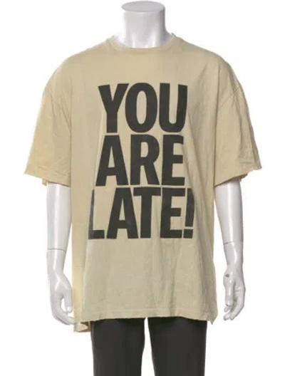 Pre-owned Gallery Dept. 'you Are Late' Graphic Print T-shirt In Neutral