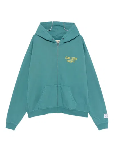 Gallery Dept. Zip Hooded Sweatshirt In Green
