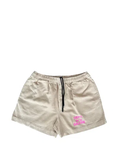 Gallery Dept. Zuma Logo-print Shorts In Neutral