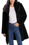 Gallery Faux Fur Coat In Black