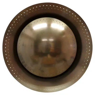 Pre-owned Gallery L7 Aged Brass Oculus Wall Light By  In Black