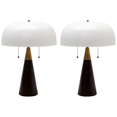 Pre-owned Gallery L7 Alvaro Table Lamps Ii For  In Brown