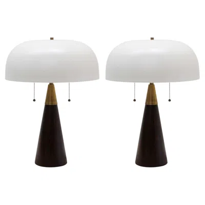 Pre-owned Gallery L7 Alvaro-ii Table Lamps By Alvaro Benitez For  In Brown