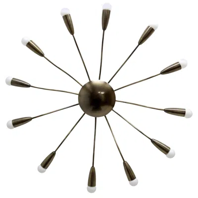 Pre-owned Gallery L7 Aura-38 Flushmount Light By  In Black