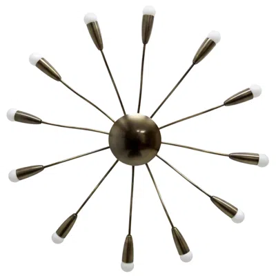 Pre-owned Gallery L7 Aura-38 Flushmount Light By  In Black
