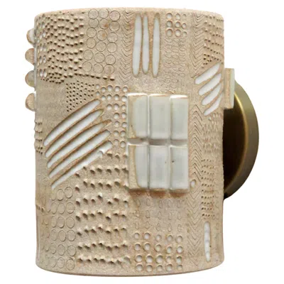 Pre-owned Gallery L7 Ceramic Wall Light No.63 By Heather Levine In Brown