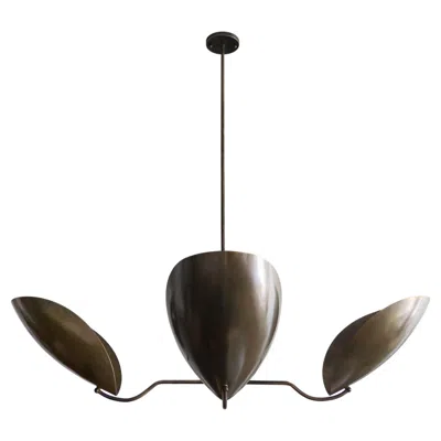 Pre-owned Gallery L7 Chiton-4 Handcrafted Brass Chandelier By  In Black