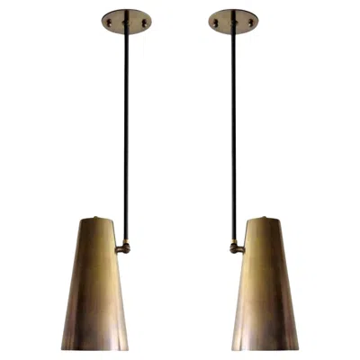 Pre-owned Gallery L7 Copa Brass Ceiling Lights By  In Brown