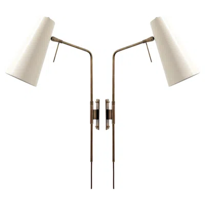 Pre-owned Gallery L7 Copa-s1 Wall Lights By  In Brass In Sand