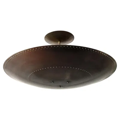 Pre-owned Gallery L7 Handcrafted Aged Brass Utah-30 Ceiling Light By  In Black
