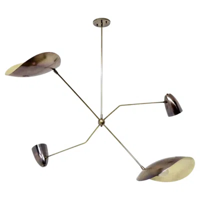 Pre-owned Gallery L7 Handcrafted Brass Balancier Chandelier By  In Brown