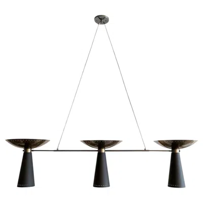 Pre-owned Gallery L7 Handcrafted Brass Chandelier 'calice-3' By  In Black